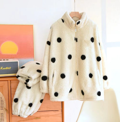 Women's Fleece-lined Thick Casual Loose Suit For Outdoor Wear