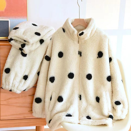 Women's Fleece-lined Thick Casual Loose Suit For Outdoor Wear