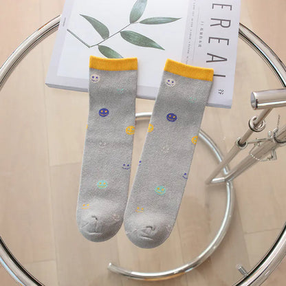 Korean Style Cartoon Striped Socks