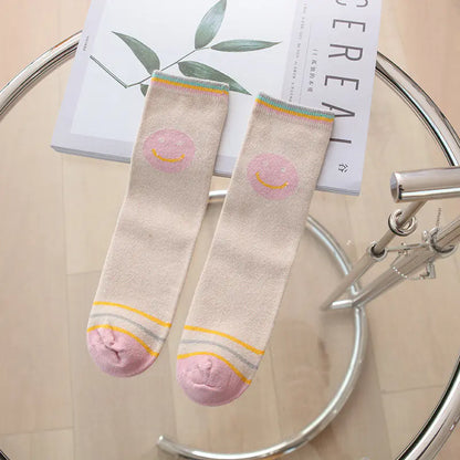 Korean Style Cartoon Striped Socks