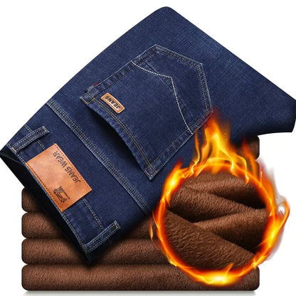 Thickened Velvet Casual Jeans for Men