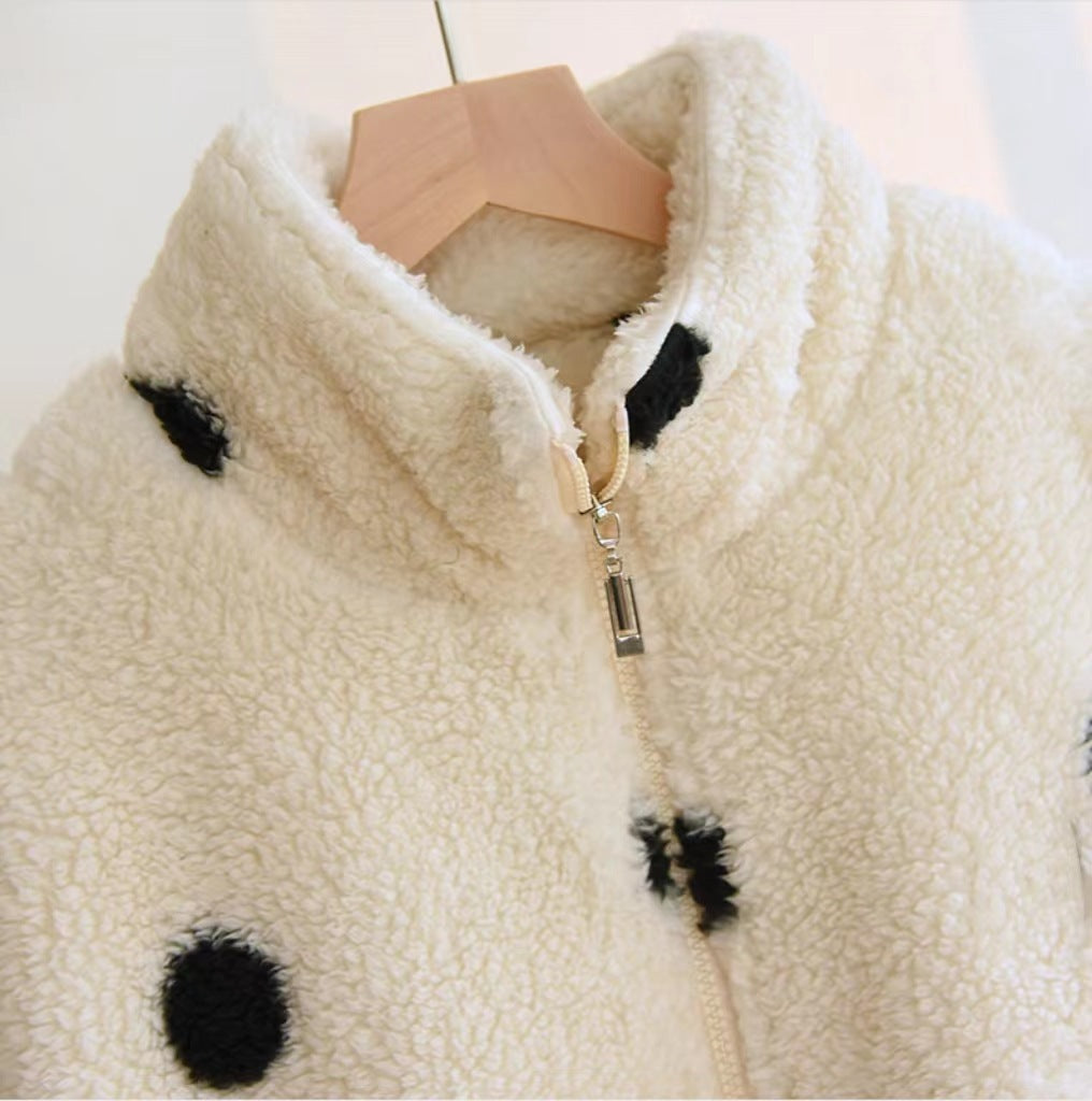 Women's Fleece-lined Thick Casual Loose Suit For Outdoor Wear