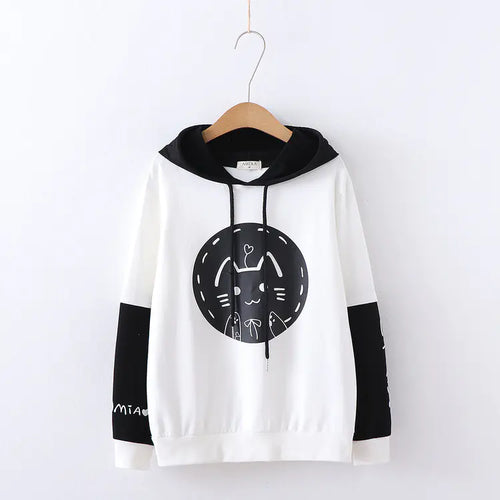 Women's Cartoon Cat Hoodie