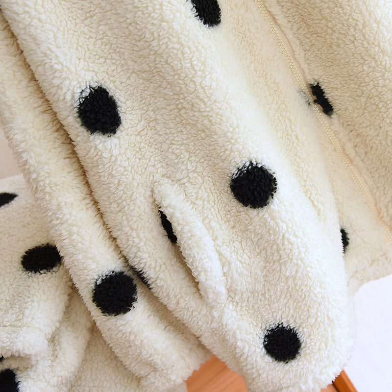 Women's Fleece-lined Thick Casual Loose Suit For Outdoor Wear