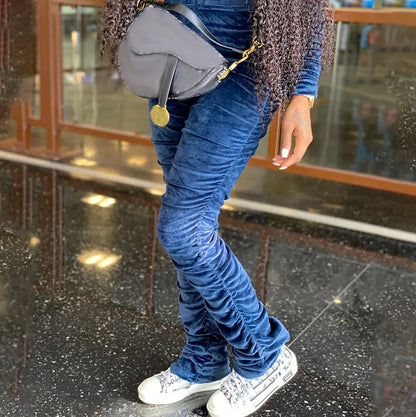 Fall Winter Fashion Hooded Long Sleeve Outfit Set